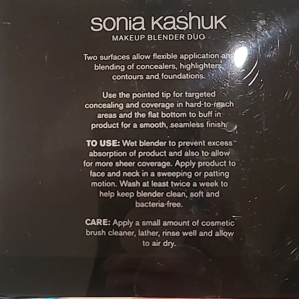 FREE WITH PURCHASE One Sonia Kashuk Makeup Blender.